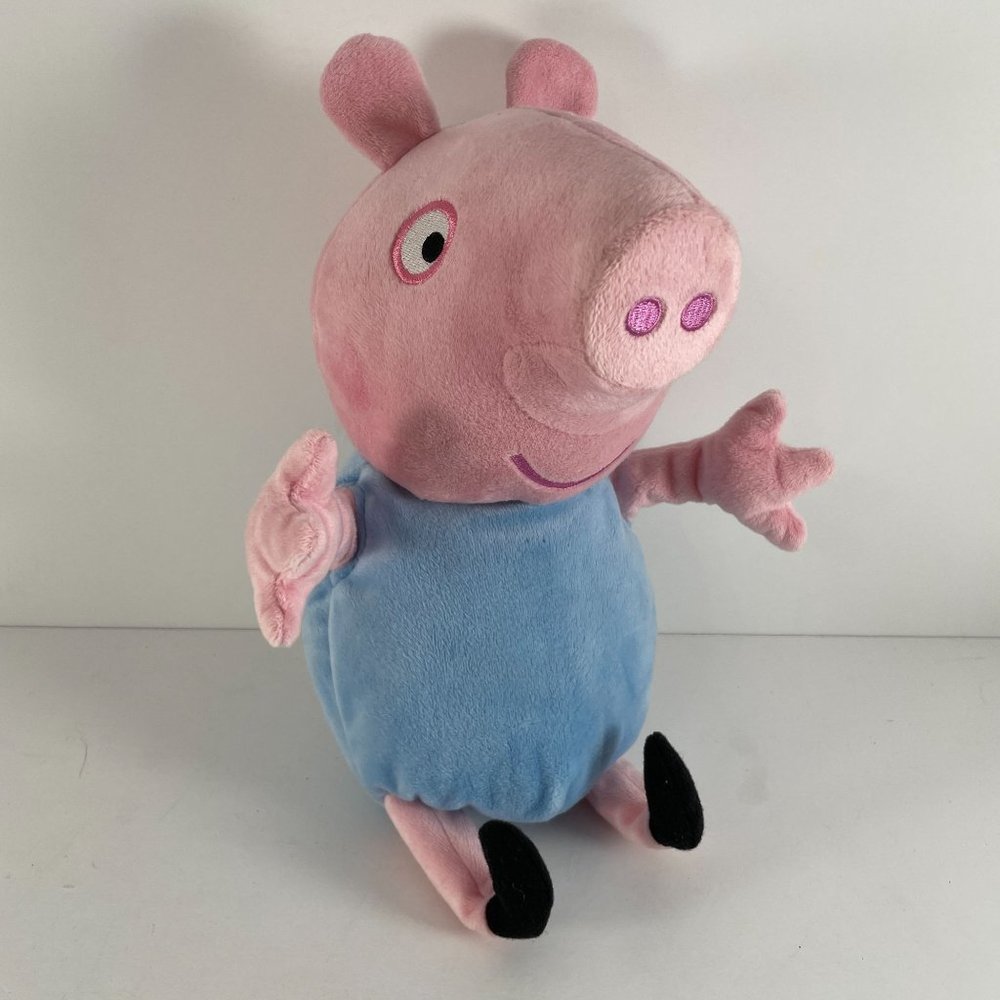 2003 Tickle n Giggle & Wiggle Talking Peppa Pig Brother George plush 10" Works